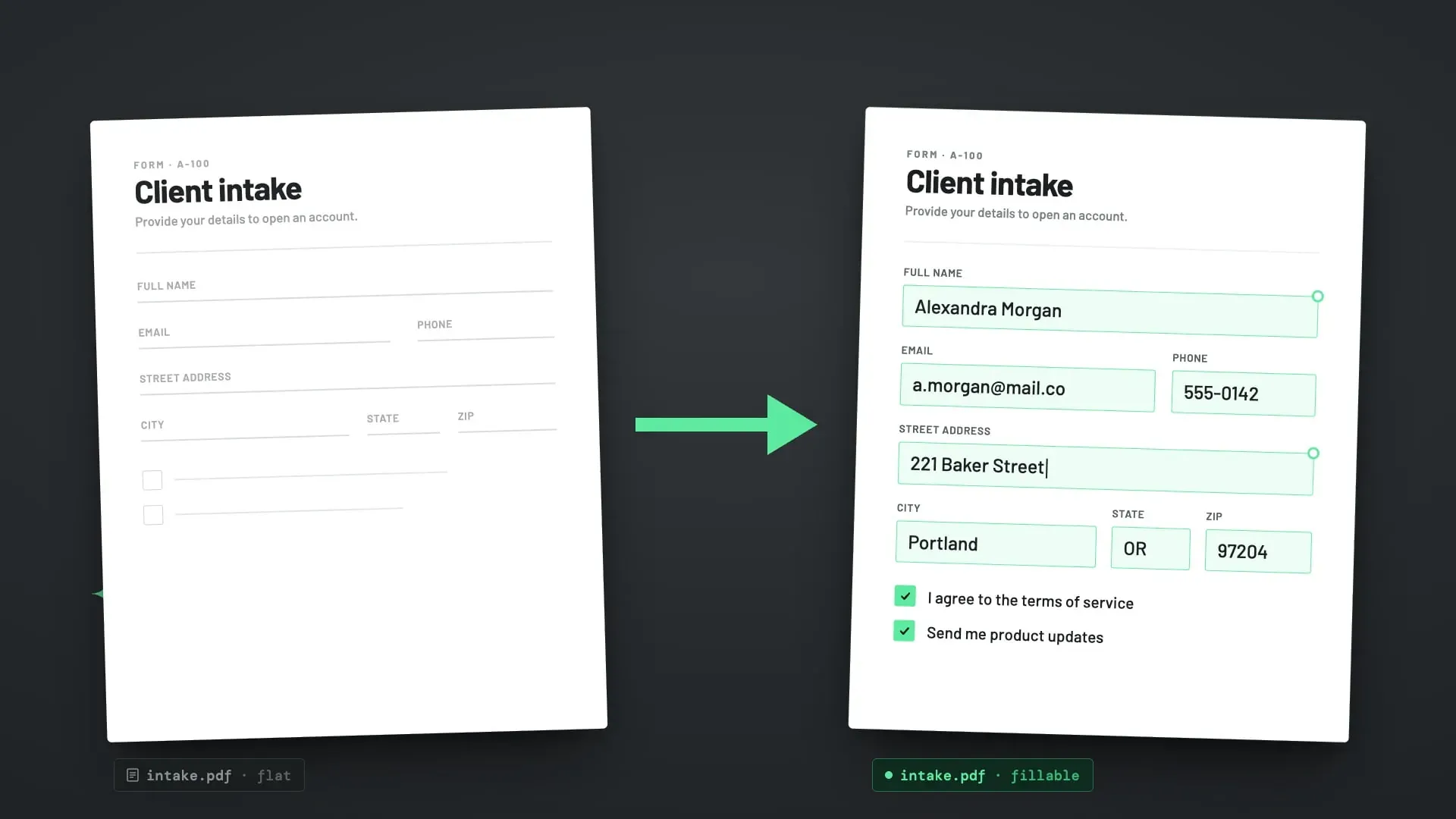 Flat to Fillable PDFs